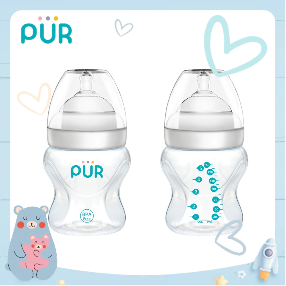 Ảnh Bình sữa cổ rộng Pur Advanced Plus 150ml, có sẵn 1 núm size S (0-3th) trong bình 1