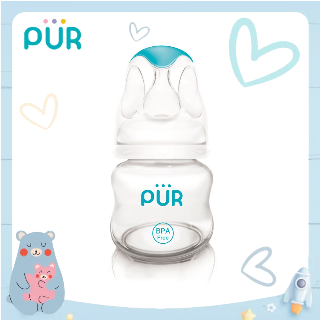 Ảnh Bình sữa cổ thường Pur Advanced 60ml có sẵn 1 núm size S (0-3th) trong bình 1
