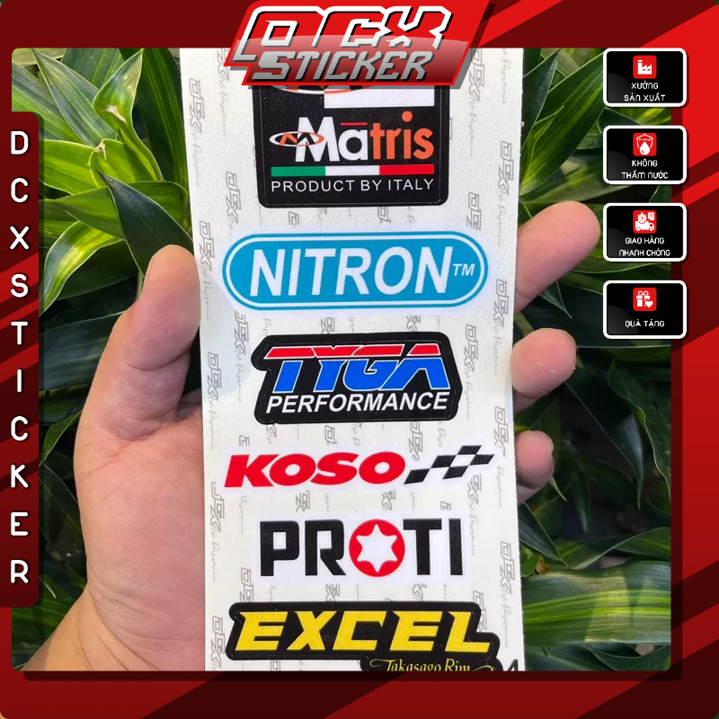 SET STICKER LOGO | Chất Liệu Decal Cao Cấp , Chống Thấm Nước , Không Phai Màu , Dán Đa Vị Trí
