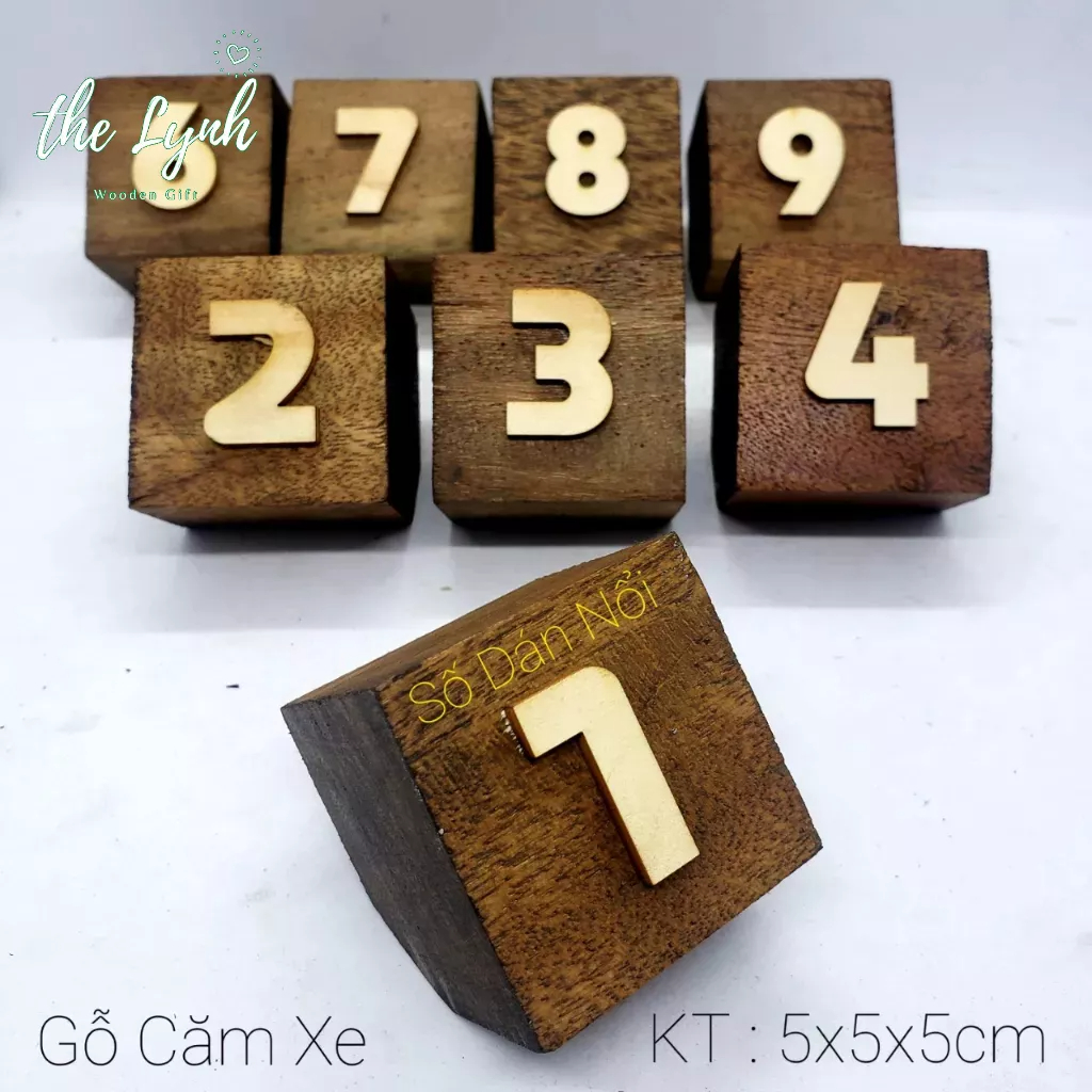 Thẻ bàn cà phê khối vuông - FREE khắc LOGO TẶNG KHAY KHI MUA 20 SỐ