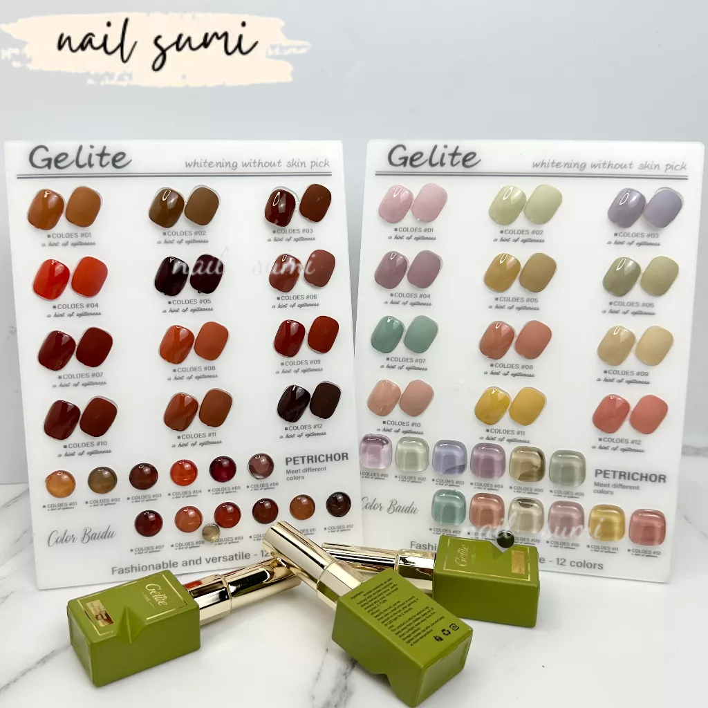 Sơn gel sét 12 màu gelite tặng kèm bảng màu như hình | Shopee Việt Nam