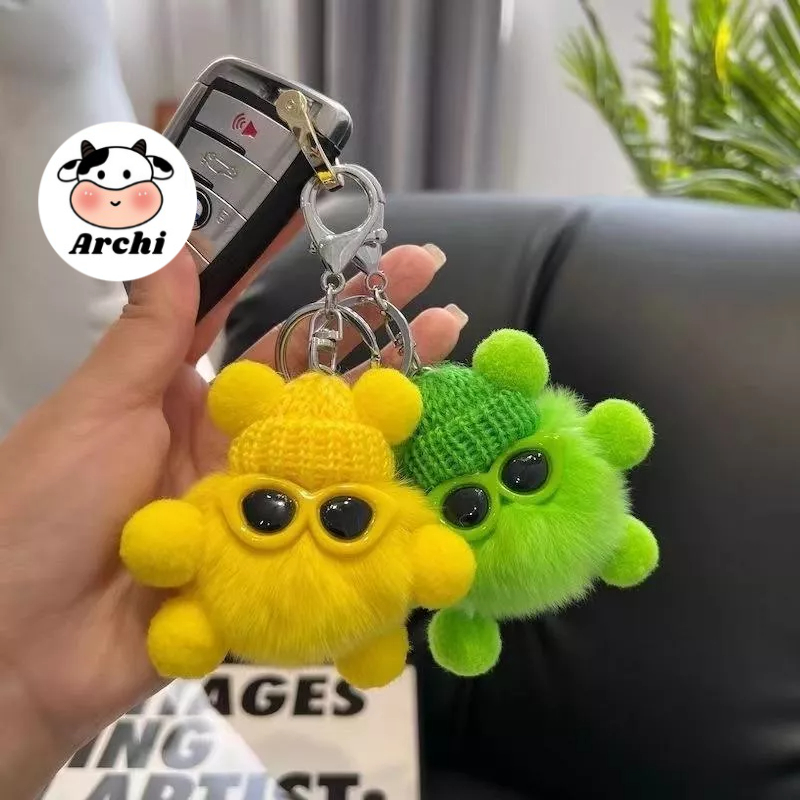Móc Khóa Bông Banh Xù Mini Dễ Thương