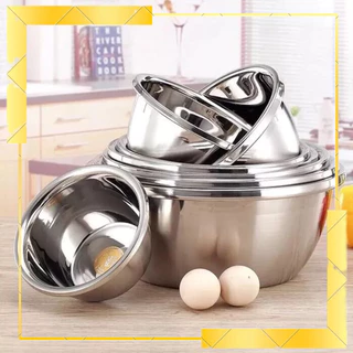 Chậu inox 304 siêu dày đa năng đủ size từ 18cm đến 40cm dùng được trên bếp chống bám mùi dễ chùi rửa