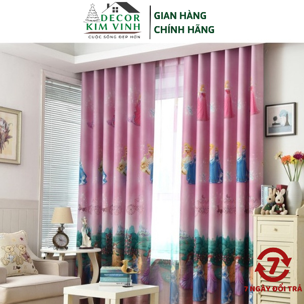 Rèm Vải Khoen Lỗ, Khoen Ri Đô, Rèm Dán Công Chúa Hồng Kim Vinh DCKV15 ...