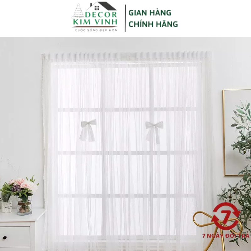Rèm Cửa Dán Tường Decor Kim Vinh Không Cần Thanh Treo Ngang 1m Cao 1 ...