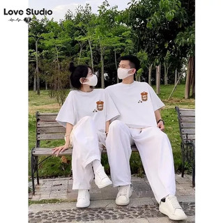 Đồ đôi unisex nam nữ áo cặp trà sữa thun tay lỡ from rộng và croptop tay ngắn baby tee L66 [A102]