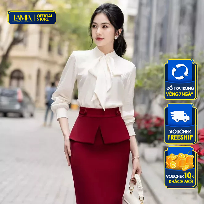 Áo sơ mi nữ Lamia Design LA331 thanh lịch phong cách sang trọng ...