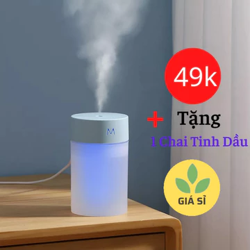 Máy Xông Tinh Dầu Hình Trụ Phun Sương Tạo Ẩm Cho Phòng Ngủ Và Trên xe Hơi Máy Xông Tinh Dầu Khuếch Tán Tinh Dầu