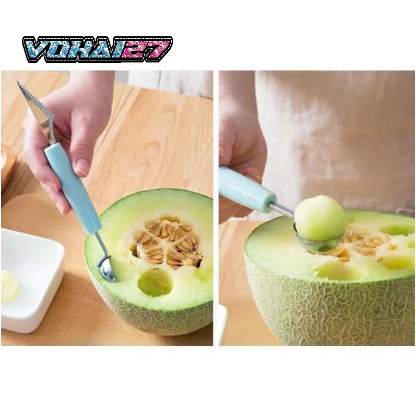 Dụng cụ tỉa trái cây 2 đầu đa năng - Dao tỉa hoa quả thông minh