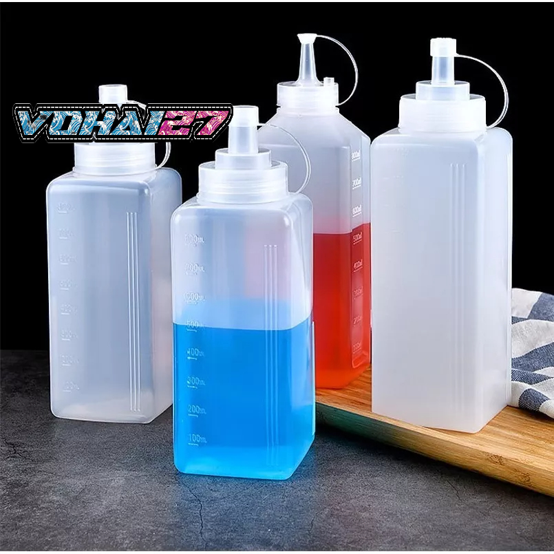 Bình đựng sốt cao cấp vòi rót rộng 800ml, 1000ml