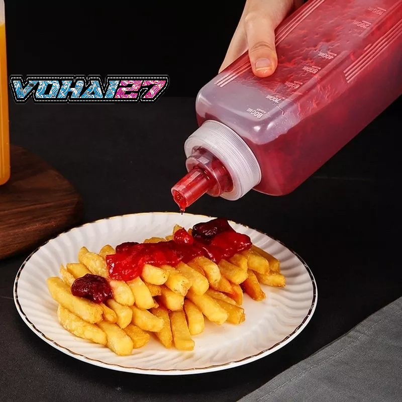 Bình đựng sốt cao cấp vòi rót rộng 800ml, 1000ml
