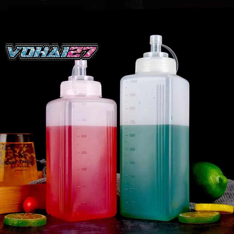 Bình đựng sốt cao cấp vòi rót rộng 800ml, 1000ml