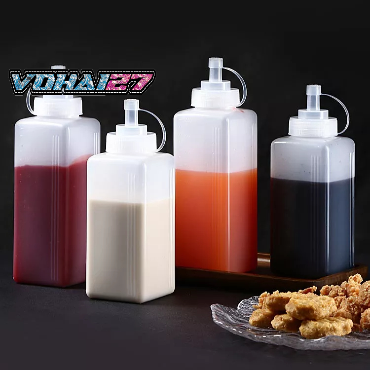 Bình đựng sốt cao cấp vòi rót rộng 800ml, 1000ml