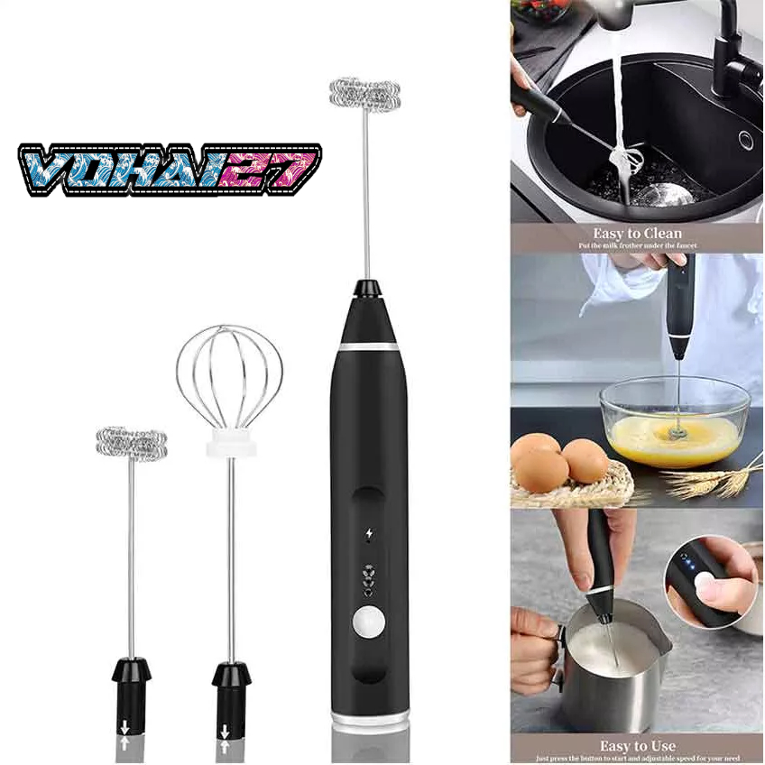 Máy đánh bọt sạc usb 2 đầu (đánh cafe/đánh trứng)