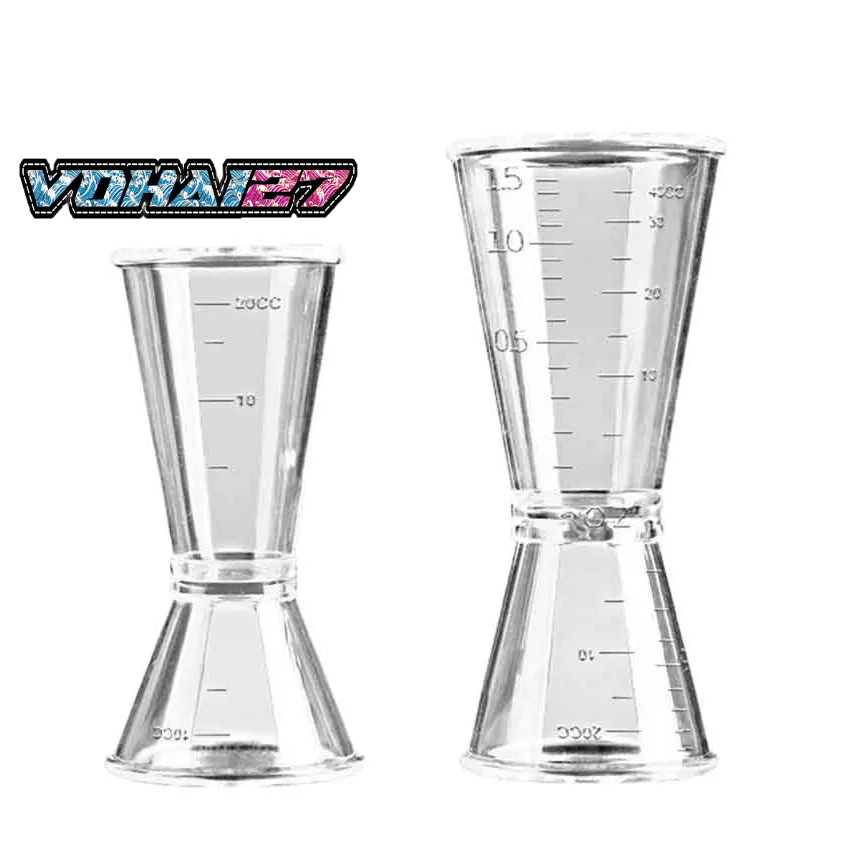 Jigger nhựa 2 đầu có chia vạch loại 10/20ml và 20/40ml - Chuyên Dụng Cho Quầy Bar Tiện Dụng