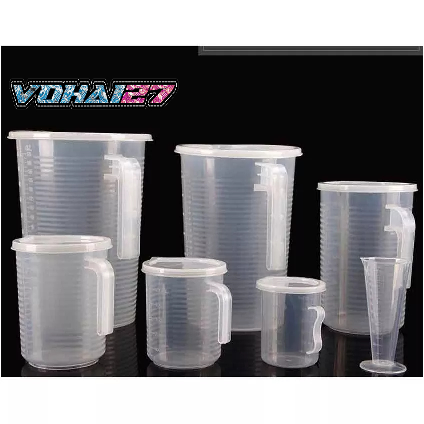 Ca đong Có Nắp chia vạch, ly đong chia vạch nhựa 2L/3L5/5L ( loại chịu nhiệt )