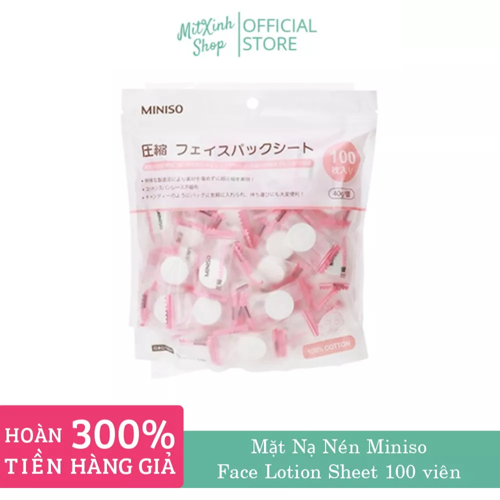 (Lẻ 1 viên) Mặt Nạ Nén Miniso Face Lotion Sheet 100 viên Shopee Việt Nam