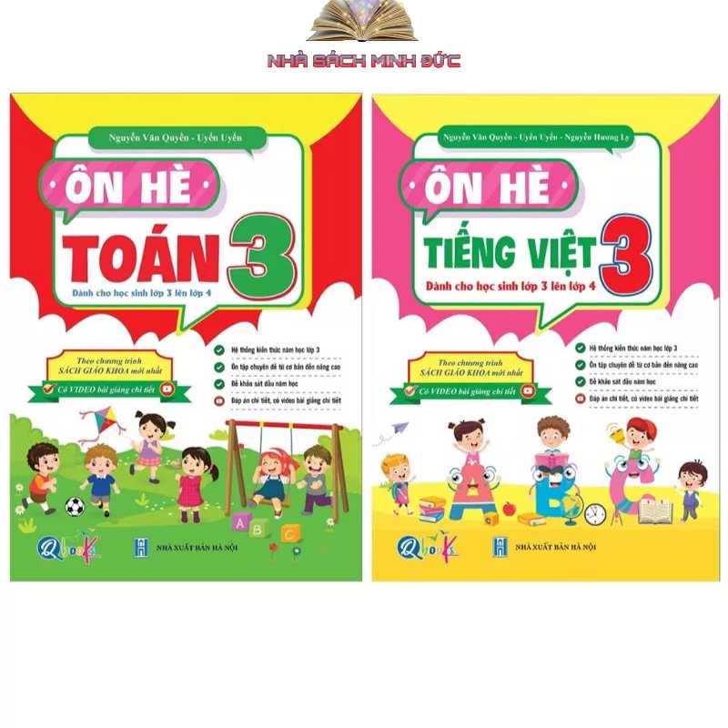Sách - Bộ Ôn Hè Toán Và Tiếng Việt Lớp 3 - Dành Cho Học Sinh Lớp 3 Lên Lớp 4 MĐB