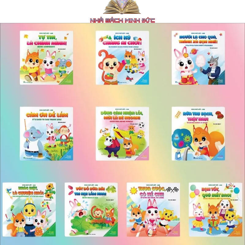 Ảnh Sách-Bộ 10 cuốn Truyện Tranh Ehon Ươm Mầm Tính Cách Kĩ Năng Sống - Bộ 10 cuốn Song ngữ Việt Anh 1