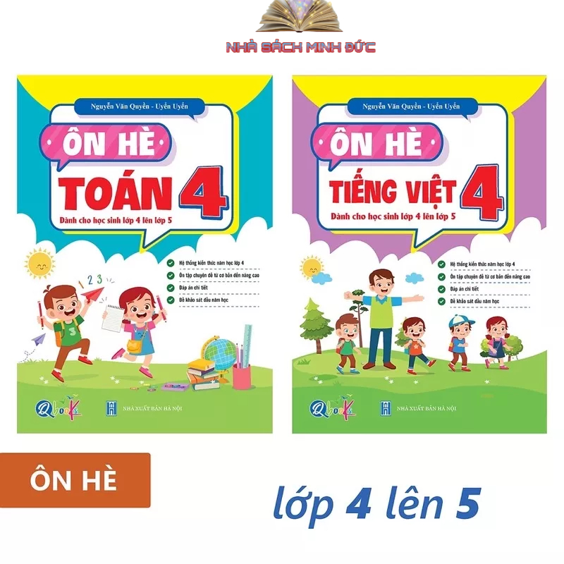 Sách - Bộ Ôn Hè Toán Và Tiếng Việt Lớp 4 - Dành Cho Học Sinh Lớp 4 Lên Lớp 5 MĐB