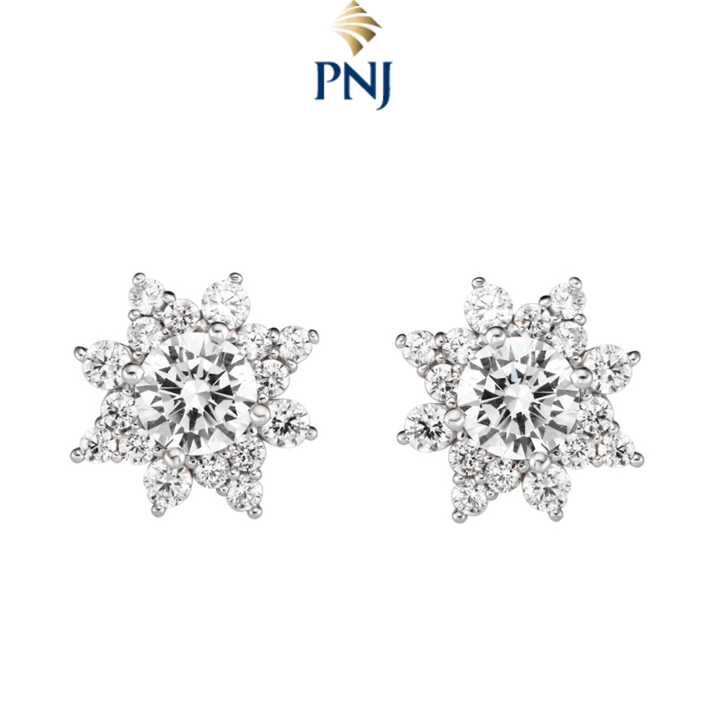 Bông tai Bạc đính đá CZ PNJSilver XMXMK000169 | Shopee Việt Nam