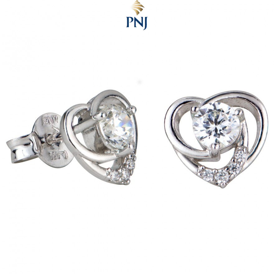 Bông tai Bạc đính đá CZ PNJSilver XMXMK000114 | Shopee Việt Nam