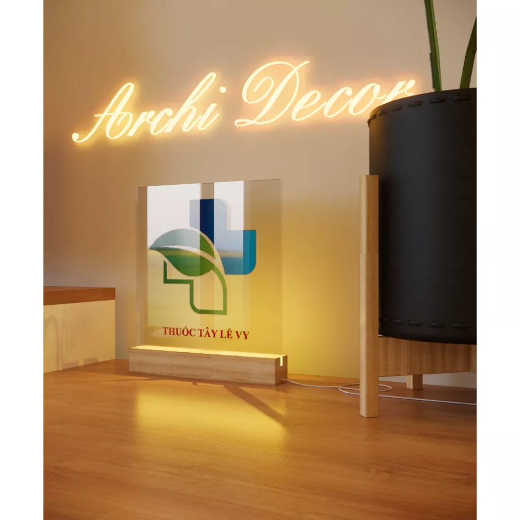 Đèn Ngủ | Đèn Mica Decor Khắc Chữ, Khắc Logo Theo Yêu Cầu