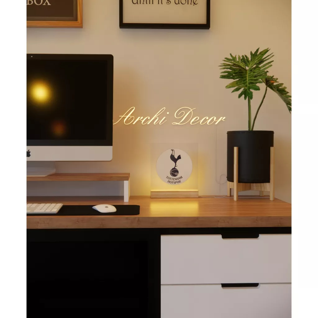 Đèn Mica Led In Logo Tottenham Hotspur. Kích Thước 20*20 8 Màu, 6 Chế Độ Nháy, Điều Chỉnh Sáng Tối Tùy Thích
