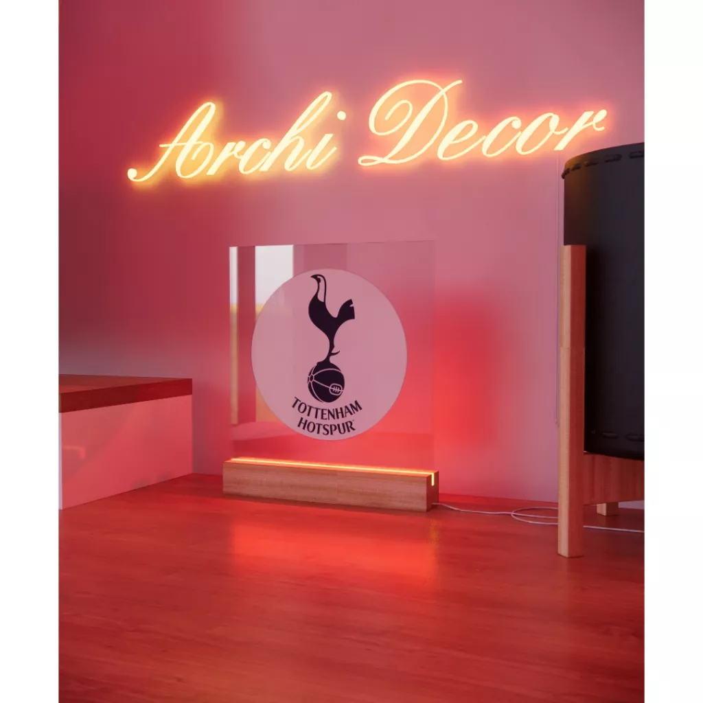 Đèn Mica Led In Logo Tottenham Hotspur. Kích Thước 20*20 8 Màu, 6 Chế Độ Nháy, Điều Chỉnh Sáng Tối Tùy Thích