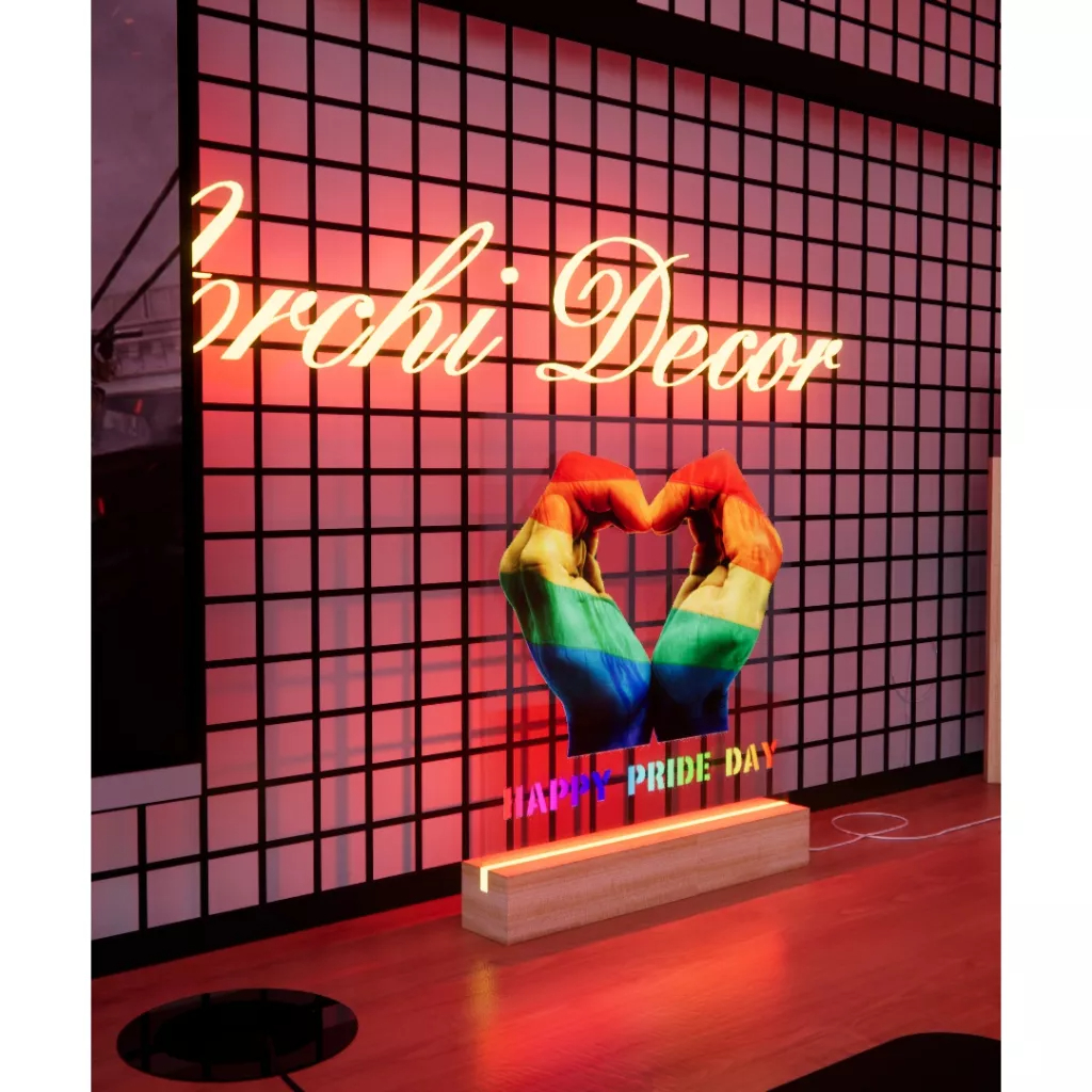 Đèn Ngủ Decor mẫu LGBT. Kích Thước 20*20 8 Màu, 6 Chế Độ Nháy, Điều Chỉnh Sáng Tối Tùy Thích