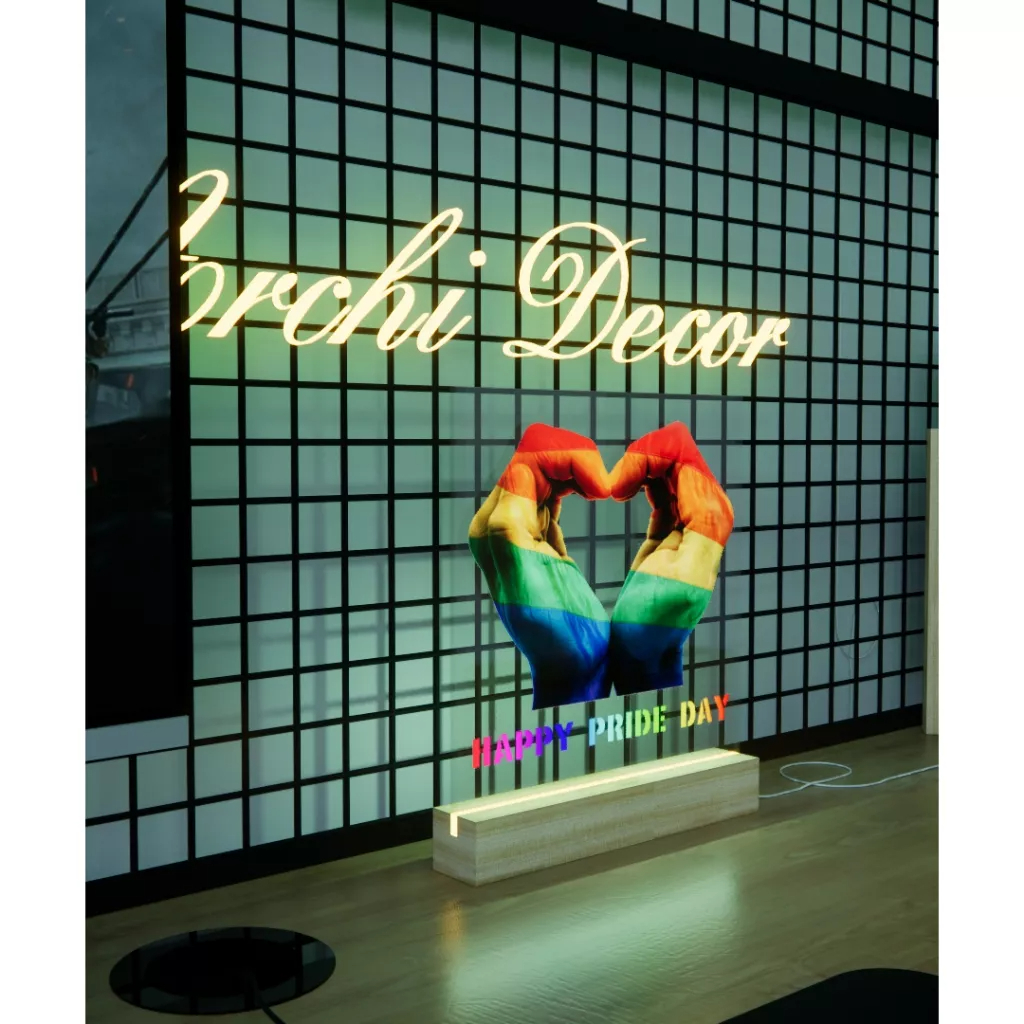 Đèn Ngủ Decor mẫu LGBT. Kích Thước 20*20 8 Màu, 6 Chế Độ Nháy, Điều Chỉnh Sáng Tối Tùy Thích