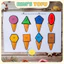 Trang lẻ Học liệu Montessori bóc dán cho bé - Đồ chơi giáo dục sớm giáo cụ Montessori cho bé