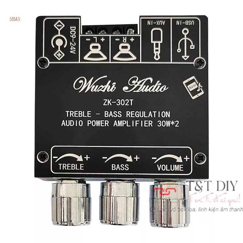 Mạch khuếch đại âm thanh bluetooth Wuzhi ZK-302T 2x30W | Shopee Việt Nam
