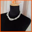 N412 choker vòng cổ hạt Trai, dây chuyền hạt ngọc trai nhân tạo đá dây chuyền mang áo dài 3 sợi đan hạt nhiều