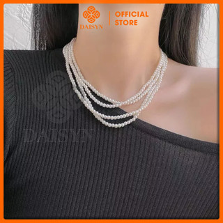 [ DAISYN ] N604 dây chuyền áo dài , dây chuyền áo tấc, dây chuyền áo ngũ thân 4 sợi ngọc trai nhân tạo sang trọng