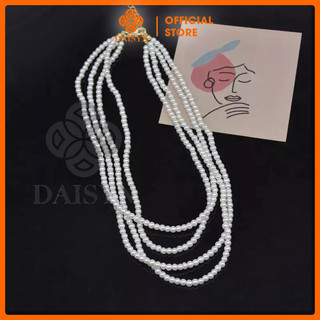 [ DAISYN ] N604 dây chuyền áo dài , dây chuyền áo tấc, dây chuyền áo ngũ thân 4 sợi ngọc trai nhân tạo sang trọng