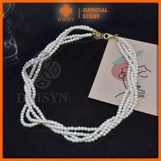 [ DAISYN ] N604 dây chuyền áo dài , dây chuyền áo tấc, dây chuyền áo ngũ thân 4 sợi ngọc trai nhân tạo sang trọng