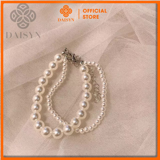 [ DAISYN ] N435 vòng tay hạt Ngọc hạt trai, 4mm và 8mm cá tính cho nữ