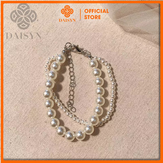 [ DAISYN ] N435 vòng tay hạt Ngọc hạt trai, 4mm và 8mm cá tính cho nữ