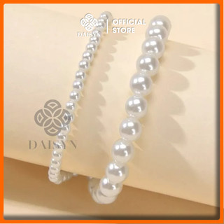 [NgocDaisy] N61 bộ 2 Vòng tay hạt Ngọc Đài Loan sang trọng handmade