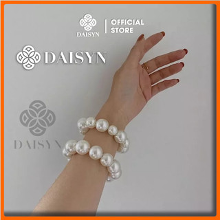 [NgocDaisy] N380 vòng tay , dây cột tóc hạt Ngọc vòng tay hạt bẹt lớn kiểu dáng xinh xắn cho nữ