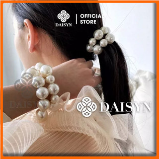 [NgocDaisy] N380 vòng tay , dây cột tóc hạt Ngọc vòng tay hạt bẹt lớn kiểu dáng xinh xắn cho nữ