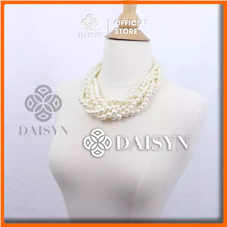 [ DAISYN ] N498 choker, dây chuyền cưới, vòng cổ áo cưới , dây chuyền mang áo dài dây chuyền Ngọc hạt trai đan 6 sợi