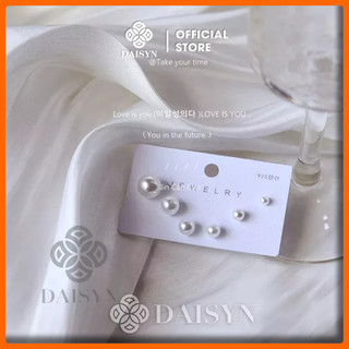 [ DAISYN ] N545 Set Bông tai mạ Bạc 925 hạt trai hạt ngọc xinh xắn cho nữ