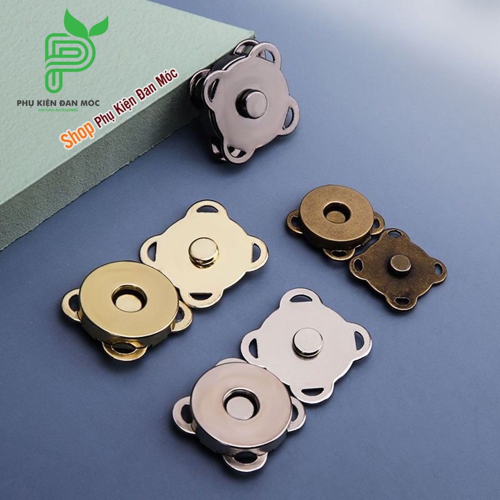 (Set 5) Nút hít khâu tay nam châm | Phụ kiện túi ví