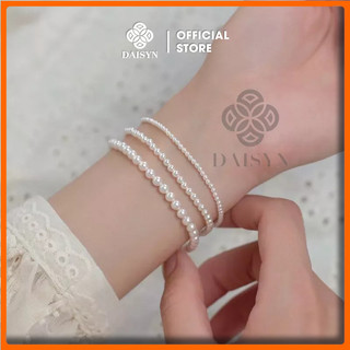 [ DAISYN ] N701 bộ 3 Vòng tay hạt Ngọc nhân tạo hạt trai sang trọng cho nữ