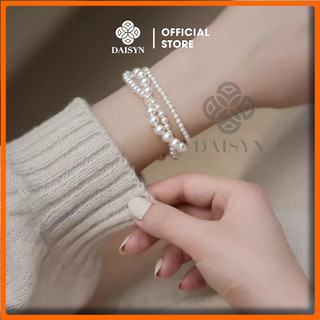 [ DAISYN ] N701 bộ 3 Vòng tay hạt Ngọc nhân tạo hạt trai sang trọng cho nữ