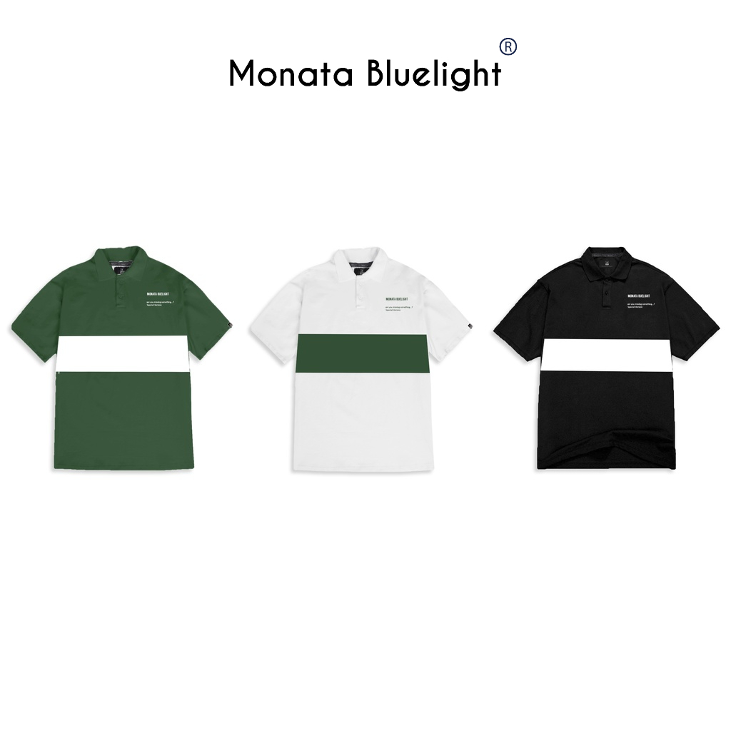 MONATA BLUELIGHT LINE - Áo Polo chất Pique cao cấp | Shopee Việt Nam