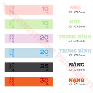 Dây Kháng Lực Miniband AoLikes Version 2 Tập Mông Đá Bóng Yoga Cao Su Cao Cấp