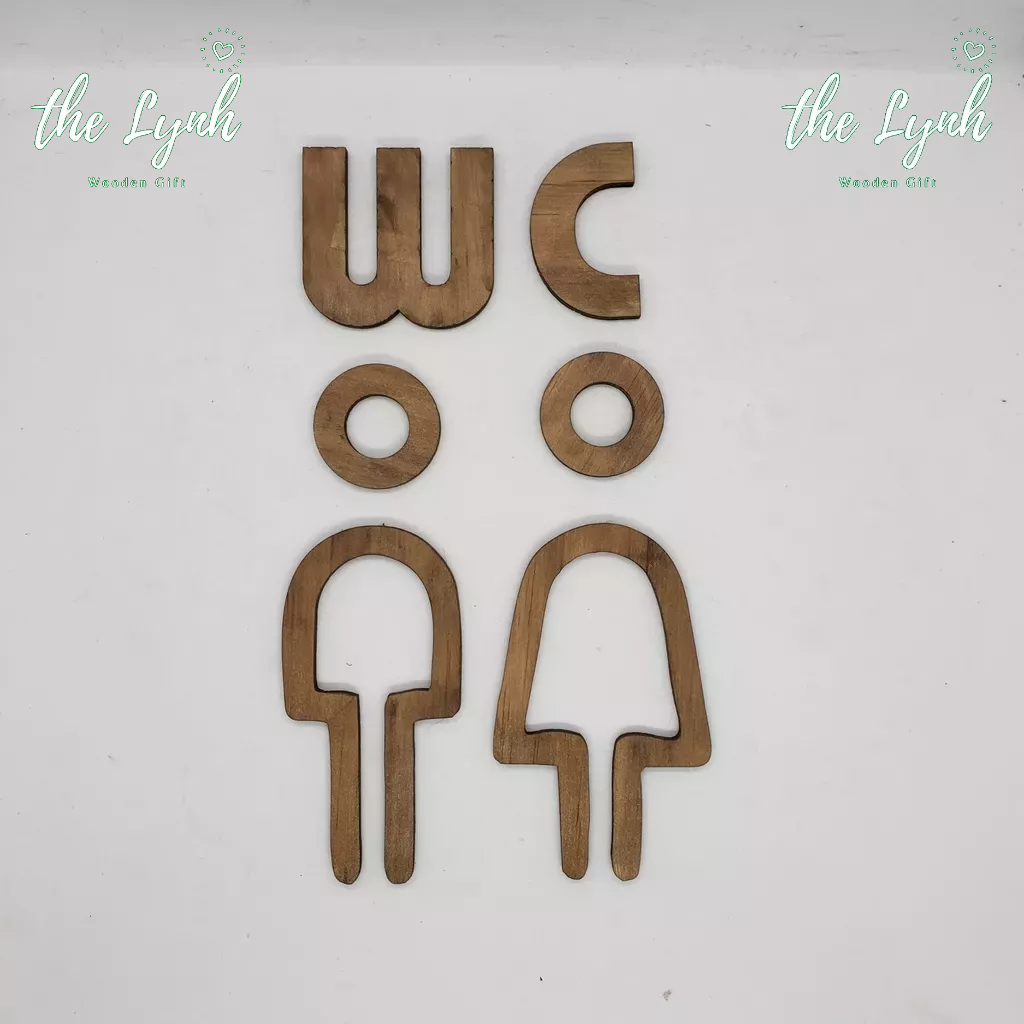 Bảng toilet, biển WC, icon nhà vệ sinh (Combo gồm 2 icon,cầu thang,2 mũi tên,chữ WC)